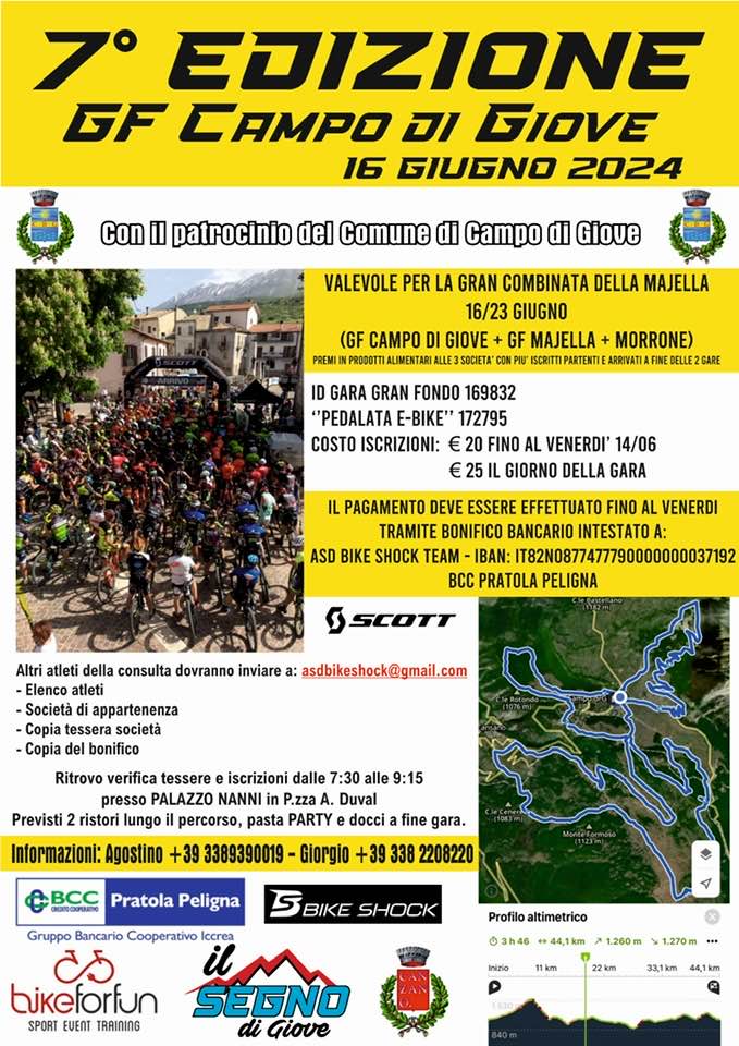 Granfondo Mtb Campo di Giove 16062024 locandina