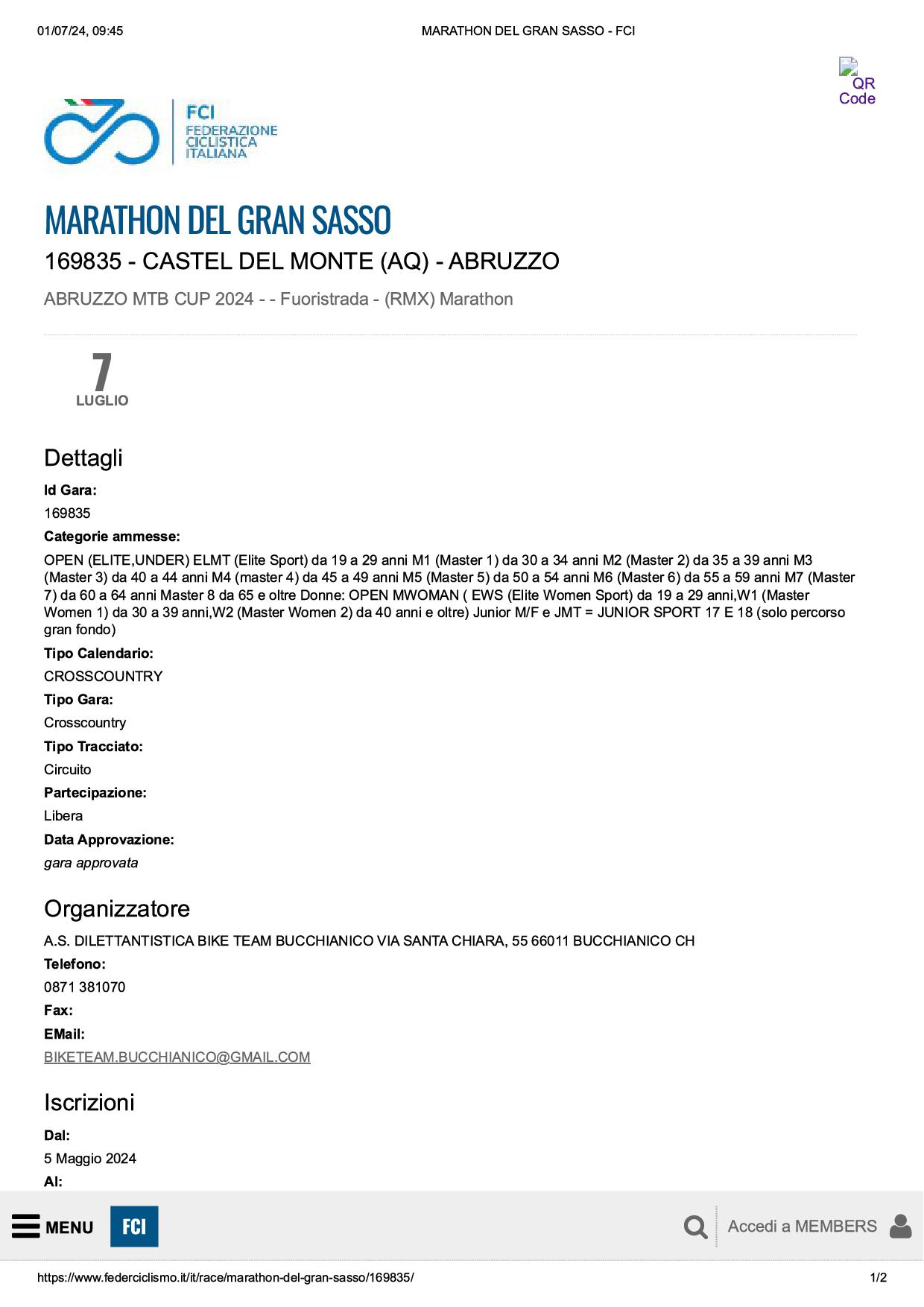 MARATHON DEL GRAN SASSO FCI1